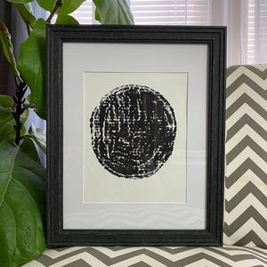 Acrylic Original Painting On Canvas Paper 9X12 Pink Abstract Art Black White